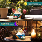 Gnome Solar Garden Statue with LED Light - Waterproof Outdoor Decoration for Terrace, Courtyard & Lawn for Moms & Women