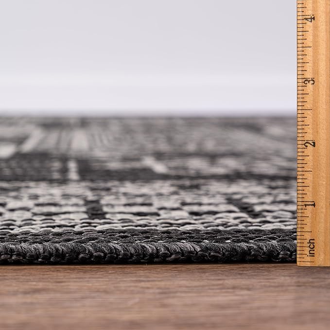 Keen Home Design Terrace Outdoor Area Rug - 4x6 Washable Indoor/Outdoor Rug for Patio, Kitchen, Balcony, Beach, Garden, Deck and Porch, Size: 3'10"x5'7"