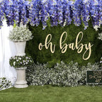 4PCS Blue Artificial Wisteria Hanging Flowers 40'' Tall Lush Fake Wisteria Flowers for Floor Vases Silk Flowers for Wedding Arch Ceremony Window Box Home Garden Backdrop Decoration (Blue)