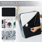 Leg Elevation Pillows, 8" Leg Pillows for Sleeping, Memory Foam Wedge Pillow for Swelling, Circulation, Pain Relief, Elevated Pillow for Post-Surgery, Back Support Pillows w/Washable Cover