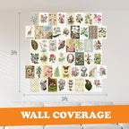 Artivo Vintage Decor Wall Collage Kit, Botanical Wall Collage Cards, Vintage Wall Decor Art Print, Bedroom Decor for Women, 50 Set 4x6 inch