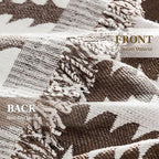 Couch Cover Boho for Dogs Washable Mocha Couch Covers for 2 Cushion Couch, Chenille Sectional Couch Covers L Shape Sofa Cover, Furniture Protector for Kids, Pets, Mocha 71" X134"