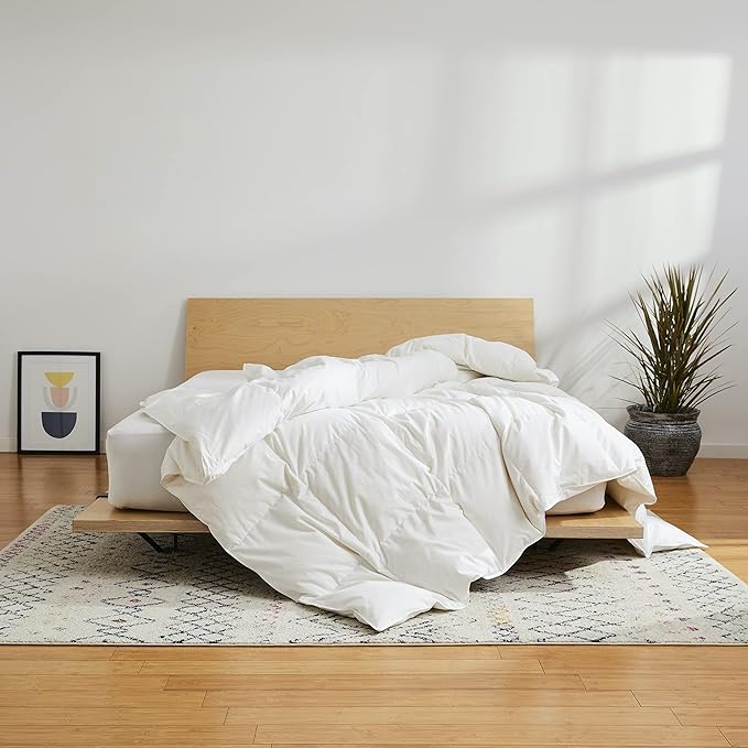 Brooklinen All Season Luxury Down Comforter, 100% Natural Canadian Duck Down Duvet Insert - 700 Fill Power, 100% Cotton Shell, Baffle Box Construction, King/Cali King Size Comforter