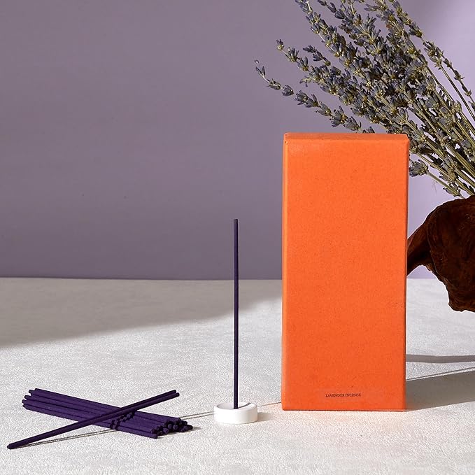 Lavender Incense Sticks – 120 Natural Sticks for Meditation, Relaxation, and Spiritual Cleansing | Perfect for Yoga, Home, and Air Purificationv