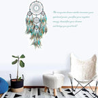 Large Dream Catchers,Boho Handmade Woven Turquoise Dream Catcher Wall Hanging Ornament for Bedroom Living Room Apartment Wedding Party Decor, Festival Blessing Gift (Turquoise)