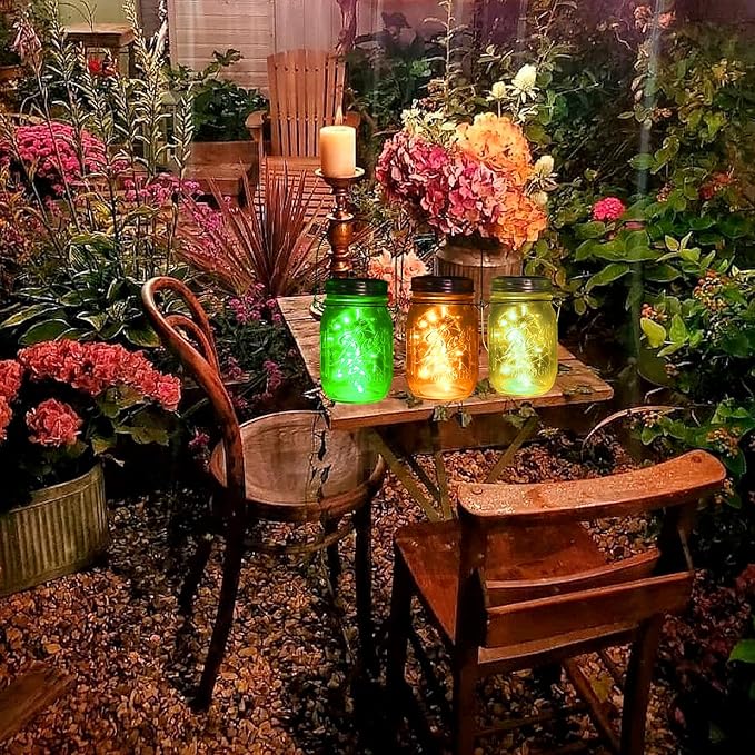 ZNYCYE Mason Jar Solar Lights for Outside, 12 Pack 30LED Fairy Firefly Lights Mason Jar Solar Lids Outdoor Waterproof String Lights with Hangers(NO Jars) for Patio Garden Yard Lawn Decor(6 Colors)