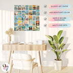 97 Decor Vintage Travel Decor - Travel Posters Wall Art Prints, Vintage Postcards from Around The World, City Landscape Aesthetic Pictures Retro Popular Cities Photo Collage Kit for Teen Bedroom (4x6)