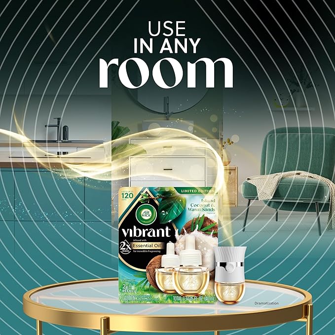 AIR WICK Scented Oil - Vibrant Refill Island Coconut & Warm Sands 5 ct.