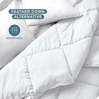 Bare Home Duvet Insert Comforter - Oversized Queen - Goose Down Alternative - Ultra-Soft - Premium 1800 Series - All Season Warmth - Bedding Comforter (Oversized Queen, White)