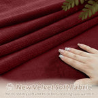 Arfntevss Sectional Recliner Couch Covers Velvet Corner Sectional Sofa Cover for Reclining Couch Stretch Soft L Shape Recliner Slipcover Thick U Shaped Washable Protector (5 Seat Cover, Wine Red)