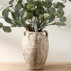 Ceramic Flower Vase Home Decor - Farmhouse Flower Vases Rustic Vintage Style Aesthetic Modern for Table Living Room Kitchen Bedroom Decoration House Desk Decorative Accessories Gift (Vintage)