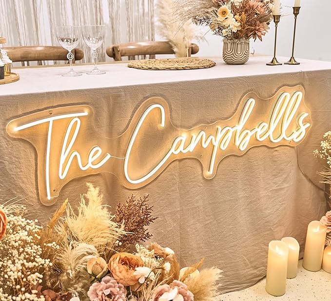 Custom Neon Sign, Custom LED Neon Sign Customizable for Wedding Bar Salon Beauty Business Light Up Name Sign, Personalized Neon Light Suitable for Events Birthday Gifts Decorations