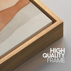 SIGNWIN Framed Canvas Print Wall Art Neutral Earth Tone Landscape Minimalist Mountain Silhouette Photography Modern Art Minimalist Black and White for Living Room, Bedroom, Office - 24"x36"x3 Natural