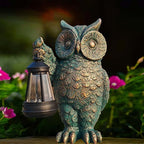 Garden Statues Outdoor, owl Figurines Decorated with Solar Lights, Unique Christmas Birthday Gifts for Moms, Grandmas, Women, Wives, Sisters
