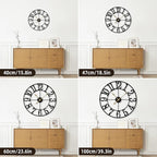 Large Wall Clock for Living Room Decor - 18 Inch Silent Non-Ticking Wall Clocks Battery Operated, Metal Vintage Retro Decorative Modern Wall Clock for Bedroom, Kitchen, Office, Farmhouse Decor