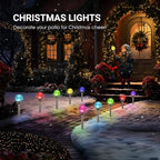 SOLPEX Solar Garden Lights Outdoor, 6 Pack Multi-Color Changing&White 2 Modes Solar Powered Glass Ball Garden Lights, Waterproof for Patio Decoration