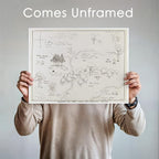 Winnie The Pooh Hundred Acre Wood Map - 8x10 Art Print (Unframed) | Neutral Nursery Decor | Kids Bedroom Wall Decor | A. A. Milne | Boys Room or Girls Room Artwork | Vintage Original Drawing