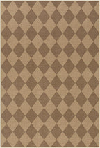 Lahome Checkered Easy Jute 6x9 Rug, Large Rugs for Living Room Dining Room Farmhouse Indoor Outdoor Carpet, Checkerboard Washable Geometric Rug Non Slip Black Carpet for Office Backyard Patio