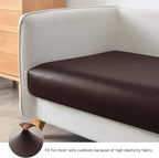 Yates Home PU Leather Couch Sofa Cushion Slipcover Water-Proof Elastic Chair RV Seat Covers Sofa Furniture Protector Slip Cover for Settee Seater Replacement in Living Room（Loveseat, Chocolate）