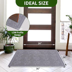 Door Mat Home Welcome Mats Outdoor and Indoor, Heavy-Duty Low-Profile Non-Slip Front Welcome Mat for Home Entrance, Outside Entry, Yard, Floor, Patio (Grey, 36x24)