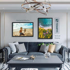 20x30 Poster Frame Set - 3 Pack, Textured Black Solid Wood Picture Frame, Wall Gallery Frame - Wall Hanging