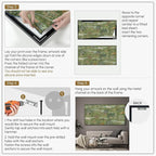 SIGNWIN 36"x72" Extra Large Framed Wall Art Medieval Fantasy Forest with Woodland Animals, Storybook-Inspired Scene for Home Living Room Bedroom Decor (Frame Assembly Required)