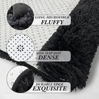 Fluffy Area Rug Living Room: Black Shag Rug 6x9 Plush Rugs for Living Room - Large Fuzzy Soft Carpet (Black 6x9 Feet)