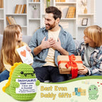 OCCdesign Mini Dad Gifts for Christmas Funny Gifts for Dad from Daughter Son RAWR I Love You Daddy Cute Handmade Crochet Small Dinosaur for Daddy New Bonus Step Dads Father in Law