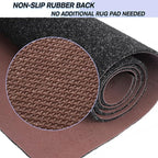 Custom Size Backed Non-Slip Area Rugs Runner, Easy Clean, Waterproof Runner Rugs for Hallway Entryway, Kitchen, Laundry, 2FT x 77FT, Black