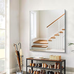 Frameless Mirror, 40x48 Inch Large Bathroom Mirrors for Wall Over Sink, Upgraded Shatterproof Vanity Mirror with Polished Edge for Bathroom,Bedroom,Living Room and Entryway