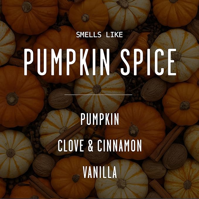 Pumpkin Spice Candle, Fall Candles - 'Hello Pumpkin' Pumpkin Candle I Infused w/Essential Oils I Autumn Scented Soy Candles for Home I Fall Home Décor I 9oz Reusable Jar, 50Hr Burn, Made in USA