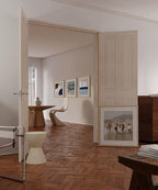 HAUS AND HUES Solid Oak Wood 20”x20” Picture Frames Matted to 16”x16” Set of 4 - Square Frames 20x20, Natural Picture Frames 20x20, Square Frame Wood, 20x20 Frames for Wall Art (Beige Oak Frames)