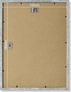 Vittanly 12x16 Picture Frames Set of 9, Shatter Resistant Plexiglass, Display 11x14 Pictures with Mat or 12x16 without Mat, Photo Frames for Wall Mount, Engineered Wood, Grey