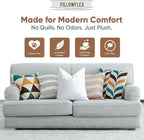 Pillowflex Synthetic Down Alternative Pillow Inserts for Shams - Comfy Pillows for Sleeping, Perfect Pillow & Best Sleeping Pillows, Handmade Down Alternative Throw Pillow Inserts - (18x18 Set of 2)