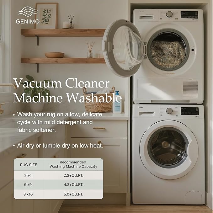 GENIMO 2x5 Runner Rugs for Hallway, Machine Washable Non Slip Vintage Rugs, Low Pile Lightweight Soft Print Rug for enrtyway, Corridor, Home Office, Kitchen, Warm Taupe