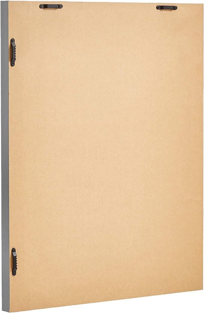 Amazon Basics Rectangular Wall Mount Mirror 16" x 20" - Standard Trim, Nickel