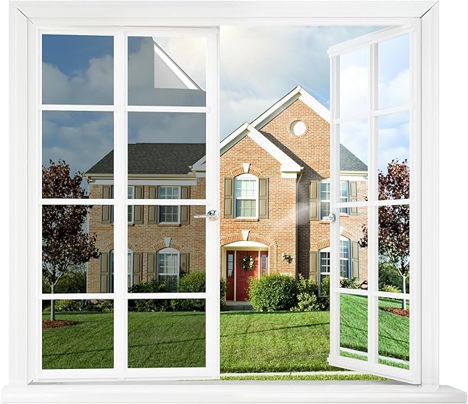 rabbitgoo Window Tint for Home One Way Privacy Window Film See Out Not in Heat UV Blocking Reflective Removable Static Cling Mirror Decorative House Glass Covering, Silver, 23.6 Inch X 6.5 Feet