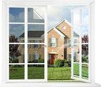rabbitgoo Window Tint for Home One Way Privacy Window Film See Out Not in Heat UV Blocking Reflective Removable Static Cling Mirror Decorative House Glass Covering, Silver,35.4 Inch X 6.5 Feet