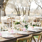 Double Sided Vintage Ribbed Taper Glass Candle Holders,Tea Candle Holder for Table Centerpieces, Wedding Decorations and Dinner Parties (Pink, 3 PCS)