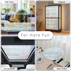 LEMON CLOUD Rainbow Window Film, 11.8 x 157.4 Inch, Static Cling, UV Protection 99%