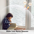 Volcanics Privacy Film - Frosted Glass, Removable Window Clings for Home Office, Static Cling Opaque Stickers, UV Blocking 23.6 x 78.7 Inches