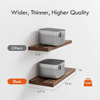 16’’Rustic Brown Floating Shelves for Wall Set of 4,Rustic Wood Shelf for Room Decor/Storage/Display,Small Bookshelf,Wall Mounted Hanging Shelves for Bedroom, Bathroom, Living Room, Kitchen