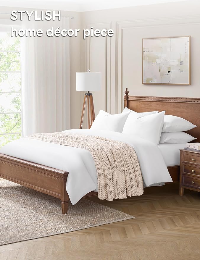 YnM Chunky Cotton Knit Throw Blanket, Cable Knit Throws for Bed Couch Sofa, Comfy & Relaxing, Decorative Piece for Farmhouse Modern Boho Rustic Scandinavian Chic Vibe, Cream White 60x80 Inches