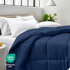 Bare Home Duvet Insert Comforter - Full Size - Goose Down Alternative - Ultra-Soft - Premium 1800 Series - All Season Warmth - Bedding Comforter (Full, Dark Blue)