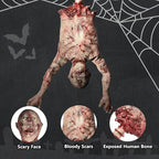 AW 37" Halloween Half Body Prop Skinned Hanging Corpse Torso Haunted House Party Indoor Outdoor Decoration 2025