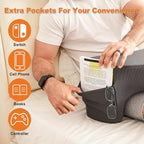 Lap Desk Pillow for Laptop, Reading Pillow for Gaming with Pockets, Soft Lap Desk for Couch, Memory Foam Laptop Pillow for Working, Crocheting or Sitting in Bed Sofa(Dark Grey)