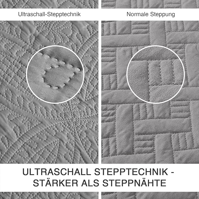 Love's cabin Quilts for Full Bed Grey Bedspreads Bedding Set - Summer Lightweight Bedspread Comforter - Coin Pattern Bedding Coverlet for All Season - 3 Pieces (1 Quilt, 2 Pillow Shams)