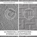 Love's cabin Quilts for Full Bed Grey Bedspreads Bedding Set - Summer Lightweight Bedspread Comforter - Coin Pattern Bedding Coverlet for All Season - 3 Pieces (1 Quilt, 2 Pillow Shams)