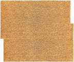 KANKUN Coco Coir Door Mat with Heavy Duty Backing, Welcome Doormat (17" x 30"), Doormat Entrance Anti Shedding (Plain - 2Pack)