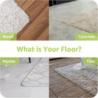 Rabenda 8 Pcs Grippers for Rugs, Non Slip Rug Pads for Hardwood Floors and Tiles, Reusable Rug Tape for Area Rugs, Dual Sided Adhesive Rug Pad Gripper Keep Corners Flat(Black)